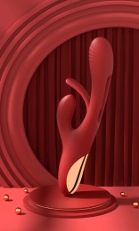 Honey Play Box - Bora Rabbit Tapping Vibrator - Red photo