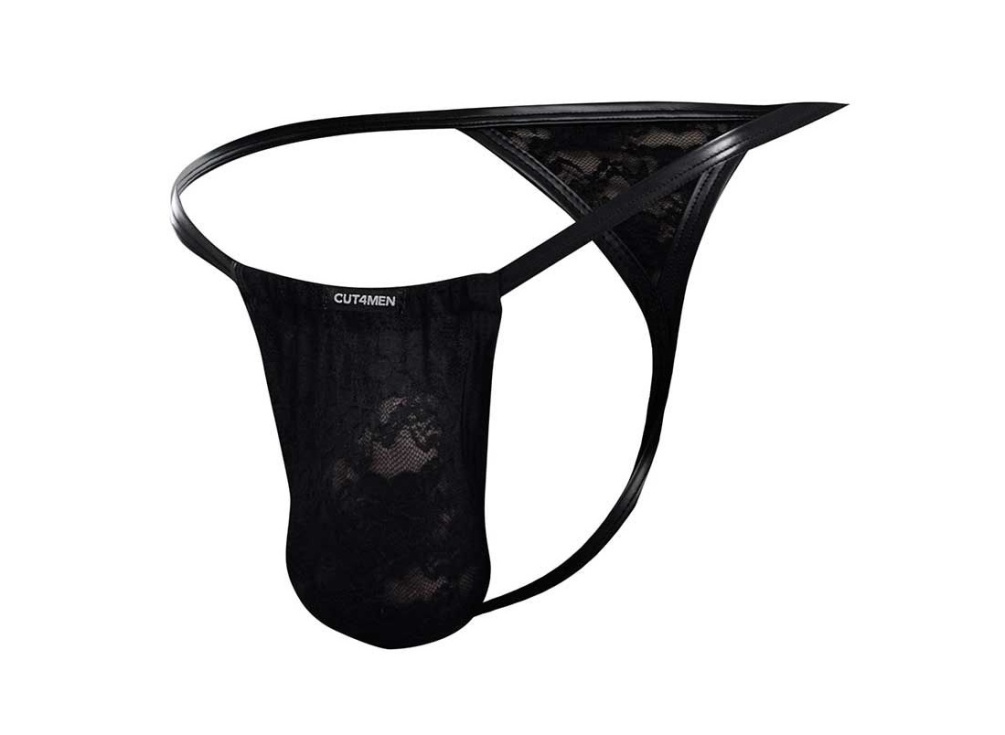 Elevate Your Nights with Unbeatable Style - Introducing L4CE... Cut4men - Lace G-String - Black - L/XL photo-3