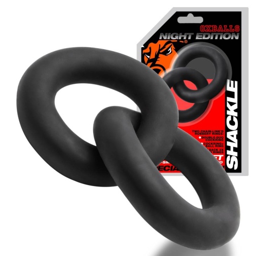 Oxballs - Shackle Double Ring - Night Black 照片