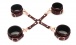 Liebe Seele - 4-Way Leather Hogtie w Clips - Wine Red photo-5
