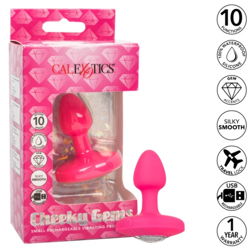 CEN - Cheeky Gems Small Vibro Plug - Pink photo