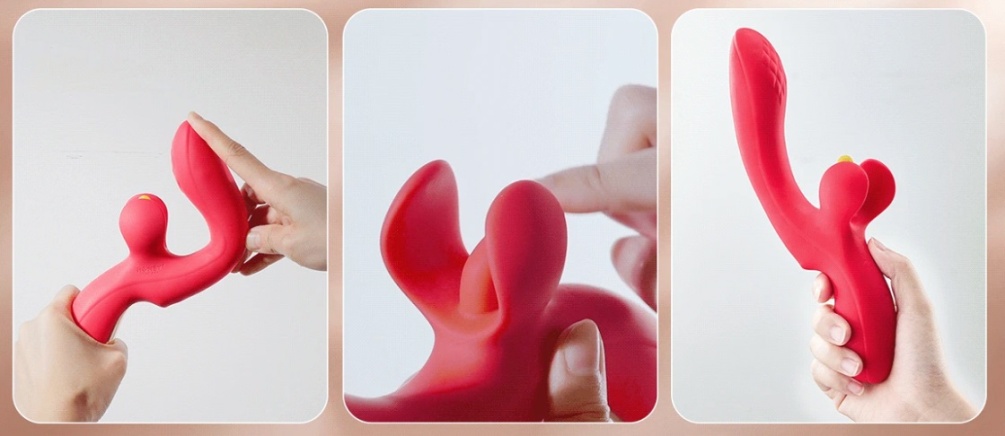 Experience bliss like never before! The Kinky Finger’s innov... Honey Play Box - Fortexa App Flapping Dual Vibrator - Red photo-3