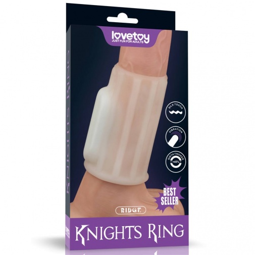 Lovetoy - Knights Ridge 震动阴茎环 - 白色 照片