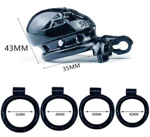 FAAK - Resin Chastity Cage 107 - Black photo