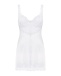 Obsessive - Amor Blanco Chemise & Thong - White - 2XL/3XL photo-8