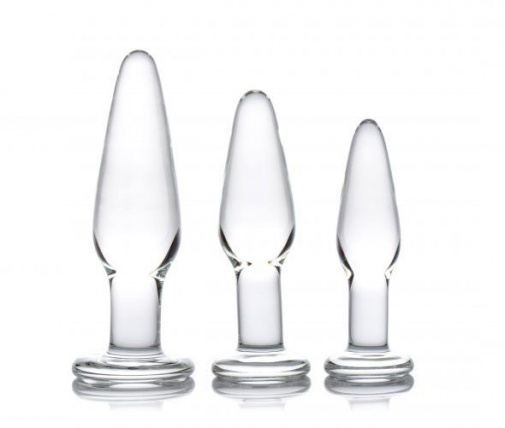 Prisms Erotic Glass - Dosha 後庭塞三件式套裝 - 透明 照片