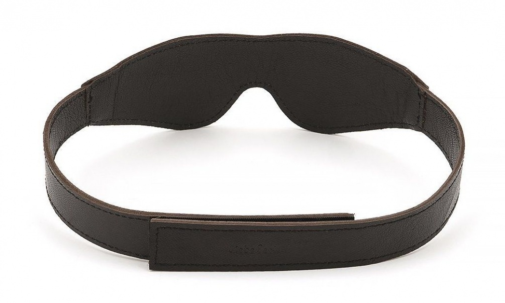 Drown in the sharpened sensitivity when you are shackled by ... Liebe Seele - Leather Blindfold - Brown photo-2