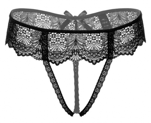 Daring - Delphine Crotchless String - Black - S/M photo