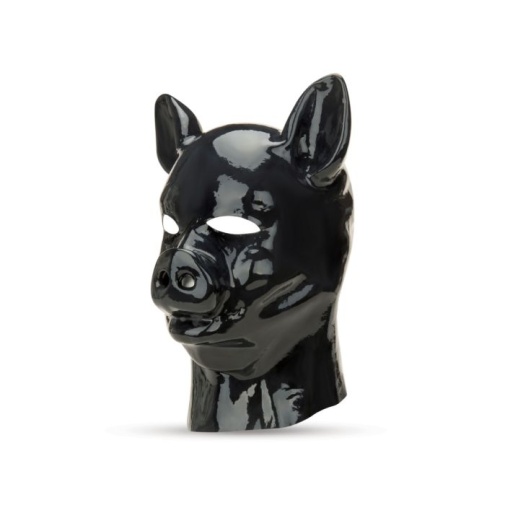 Prowler - Latex Pig Hood - Black photo
