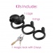 MT - Plastic Chastity Cage w Magic Lock - Black photo-15
