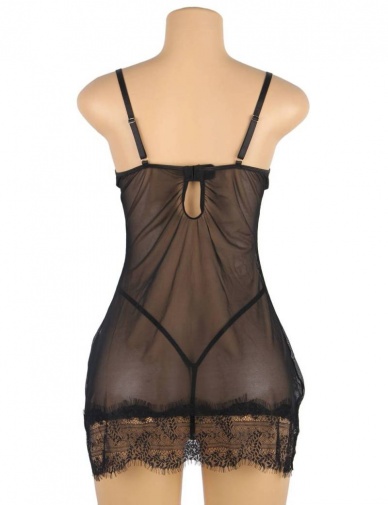 Ohyeah - Soft Sheer Babydoll - Black - M photo