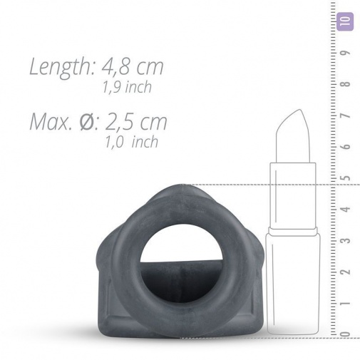 Boners - Liquid Silicone 2 in 1 Ballstretcher - Grey photo