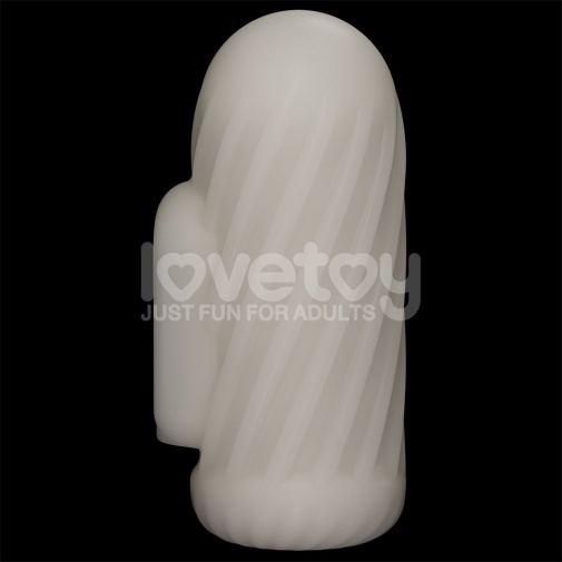 Lovetoy - Knights 柔软震动阴茎套 - 螺旋纹 照片