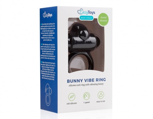 Easytoys - Bunny 震动环 - 黑色 照片