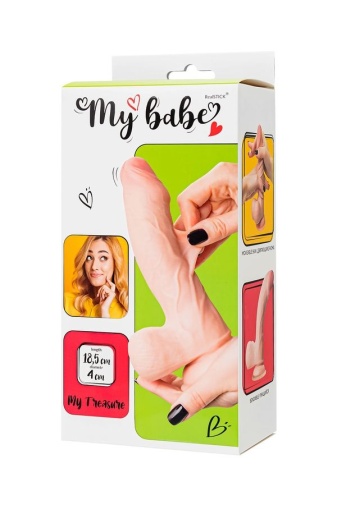 My Babe - 我的寶物仿真柔軟包皮假陽具 - 肉色 照片