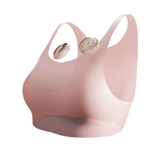 Qingnan - Wireless Vibro Nipple Clamps #3 - Flesh Pink photo