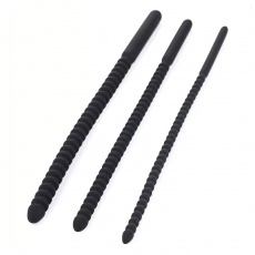 MT - Threaded Urethral Plug Set - Black photo