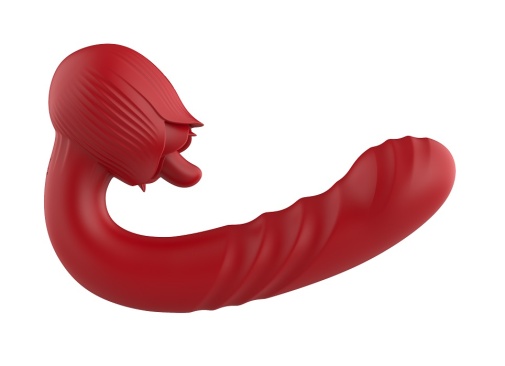 Secwell - Rose Thrusting Vibrator - Red photo
