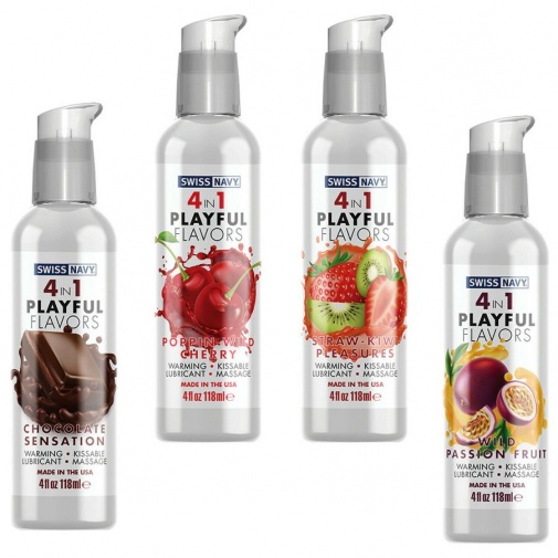 Swiss Navy - Playful Flavors 4 in 1 Strawberry Kiwi - 118ml photo