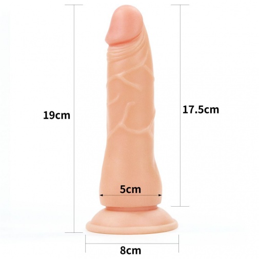 Lovetoy - 束帶連7.5"假陽具 - 膚色 照片