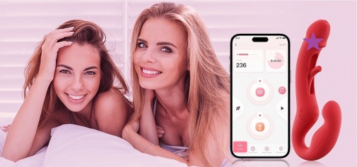 Honey Play Box - Harmony Duo App Strapless Strap-On - Blue photo
