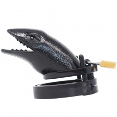 FAAK - Short Crocodile Chastity Cage - Black photo