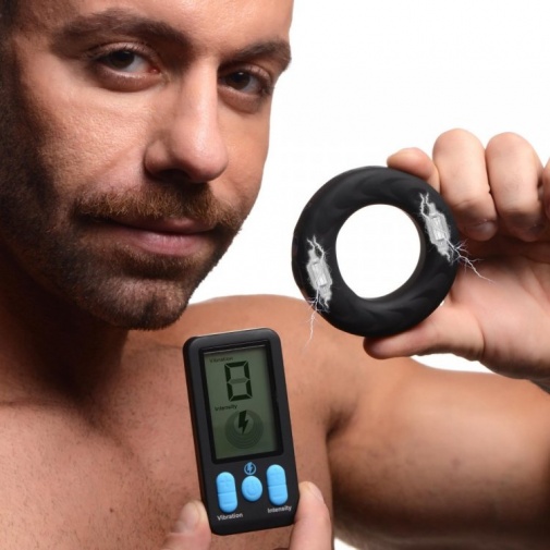 Zeus Electrosex - Vibro & E-Stim Cock Ring - Black photo