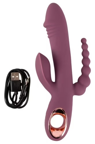 You2Toys - Slim Triple Plum Rabbit Vibrator - Purple photo