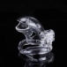 MT - Plastic Chastity Cage w Magic Lock - Clear photo-3