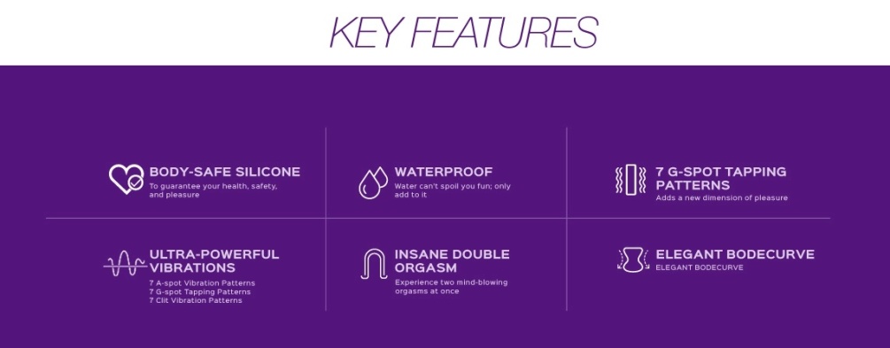 The main shaft of the rabbit vibrated has a hollow design, p... Honey Play Box - Bora Rabbit Tapping Vibrator - Purple photo-11