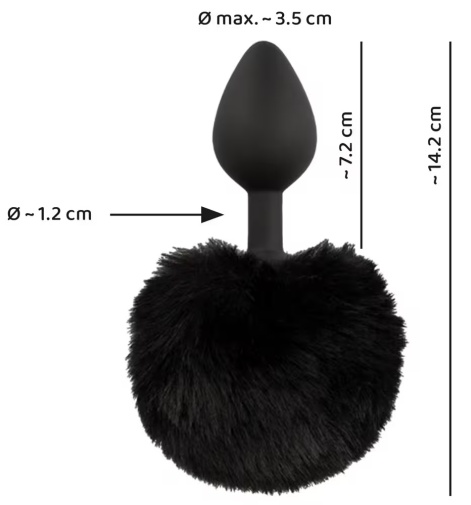 You2Toys - Fluffy Tail Plug M - Black 照片