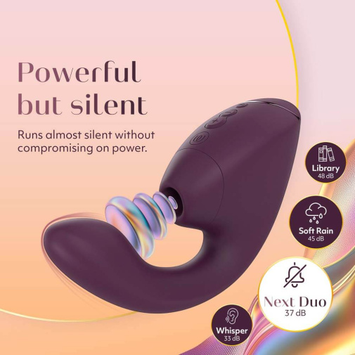 Womanizer - Next DUO 3D阴蒂吸啜及G点按摩器 - 黑色 照片