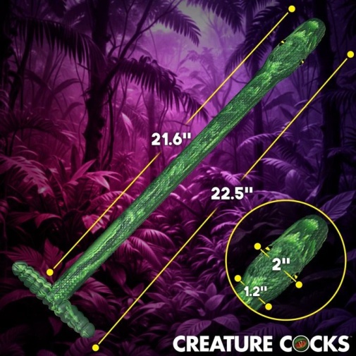 Creature Cocks - Slither Hose Dildo - Green 照片