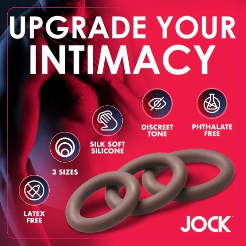 Jock - 阴茎环套装 - 暗啡色 照片