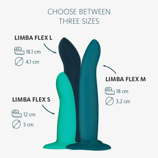 Fun Factory - Limba Flex 可弯曲假阳具 大码 可弯曲假阳具 - 天鹅绒蓝色 照片