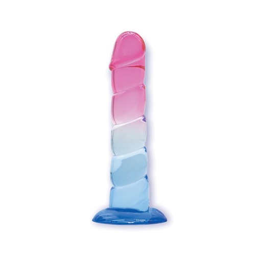Icon Brands - Shades Jelly Spiral Dildo S - Pink/Blue photo