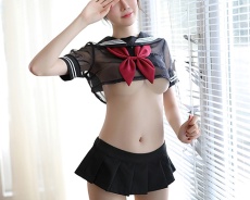 Costume Garden - GB-527 透肌水手服服装 中码 - 黑色 照片