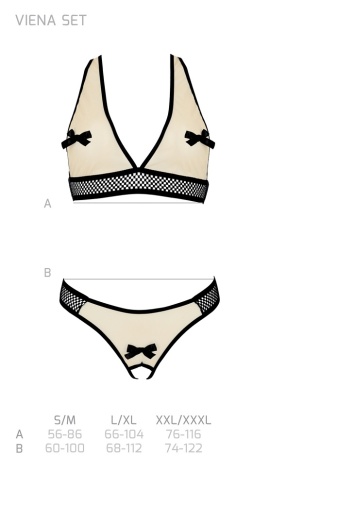 Passion - Viena Set - Beige - S/M photo