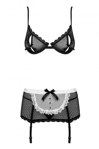 Obsessive - 女仆服装 5件装 - 黑色 - L/XL 照片