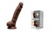 Silexpan - 7'' Dual Destiny Premium Silicone Dildo w/Balls - Brown photo-3