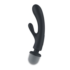 Satisfyer - Triple Lover 三重快感兔子震动棒 - 灰色 照片