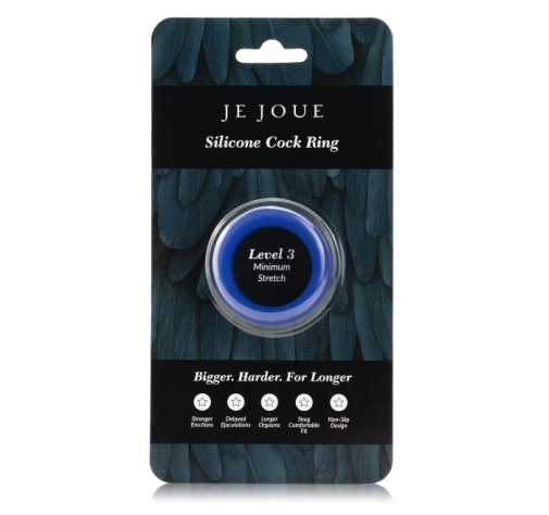 Je Joue - Silicone Cock Ring - Minimum Stretch - Blue photo
