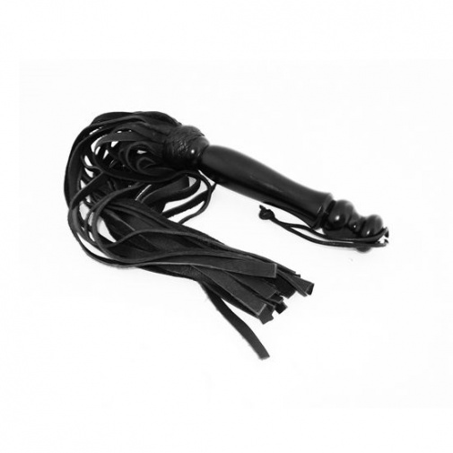 Mister B - Leather Whip Wooden Handle - Black photo