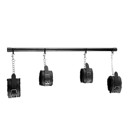 MT - Bondage Spreader w Cuffs - Black photo