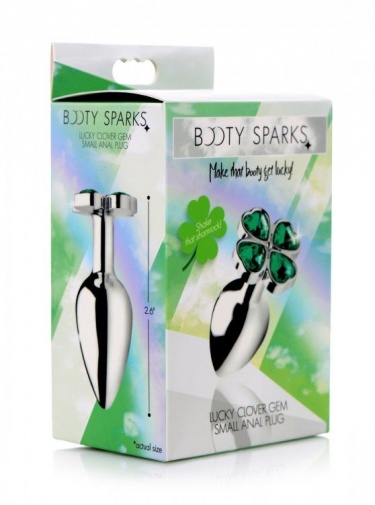 Booty Sparks - 四叶草后庭塞三件装小码 - 绿宝石色 照片