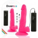 Diversia - 弹性震动假阳具 18厘米 - 粉红色 照片-7