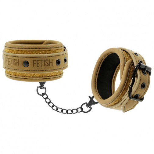 Fetish Submissive - Vegan Leather Ankle Cuffs - Skin photo