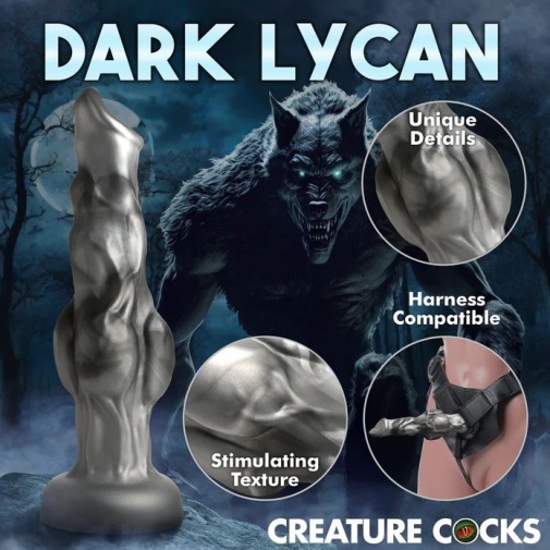 Creature Cocks - Night Prowler Dildo M - Grey photo