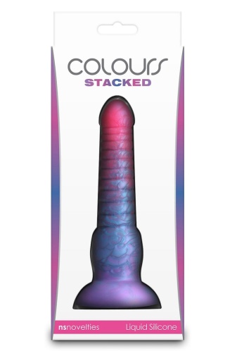 NS Novelties - 6" Colours Stacked Dildo - Pink/Blue photo