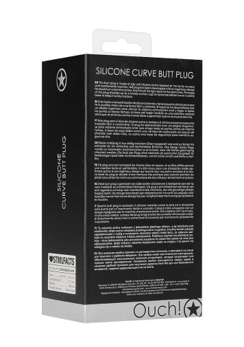 Ouch - Curve Butt Plug - Black photo